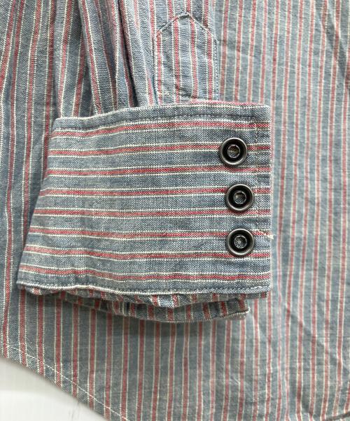 RRL（ダブルアールエル）RRL (ダブルアールエル) ヒッコリーウエスタンシャツ グレー サイズ:XSの古着・服飾アイテム