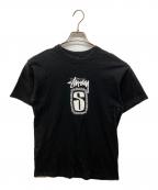 stussyステューシー）の古着「90's~00's center logo Tシャツ」｜ブラック