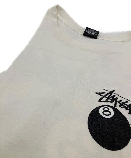 stussy（ステューシー）stussy (ステューシー) 8ボールロゴTシャツ ホワイト サイズ:Lの古着・服飾アイテム
