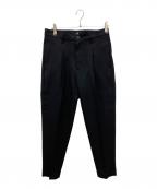 CAMBIOカンビオ）の古着「テーパードライン裾シングルトラウザー」｜ブラック