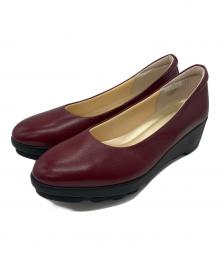 hills avenue（ヒルズアヴェニュー）の古着「ウェーブソール ウェッジソール パンプス」｜レッド