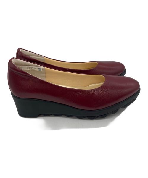 hills avenue（ヒルズアヴェニュー）hills avenue (ヒルズアヴェニュー) ウェーブソール ウェッジソール パンプス レッド サイズ:23.5の古着・服飾アイテム