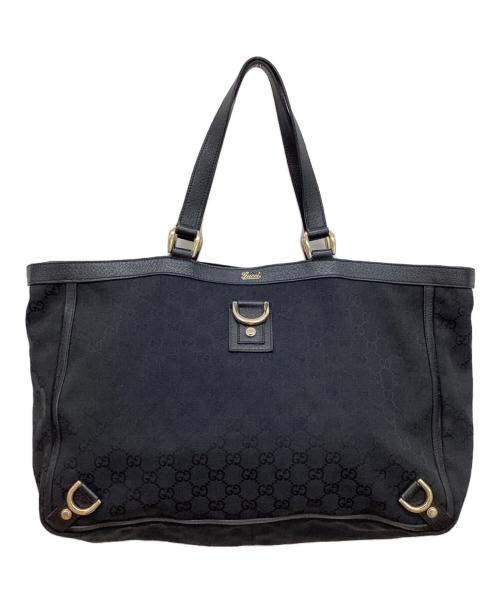 GUCCI（グッチ）GUCCI (グッチ) GGキャンバストートバッグ ブラック サイズ:下記参照の古着・服飾アイテム