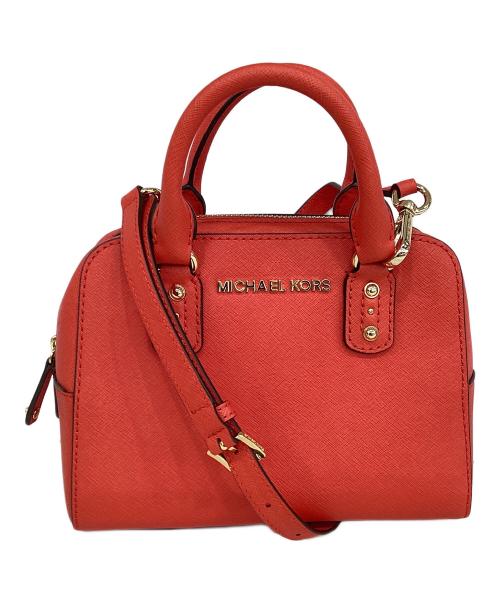 MICHAEL KORS（マイケル・コース）MICHAEL KORS (マイケル・コース) レザー2WAYバッグ レッドの古着・服飾アイテム