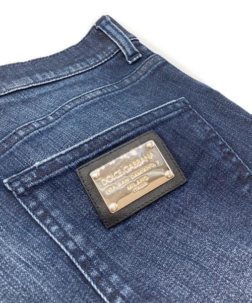 DOLCE & GABBANA（ドルチェ＆ガッバーナ）DOLCE & GABBANA (ドルチェ＆ガッバーナ) ウォッシュ加工ストレッチ素材ジーンズ ネイビー サイズ:48の古着・服飾アイテム