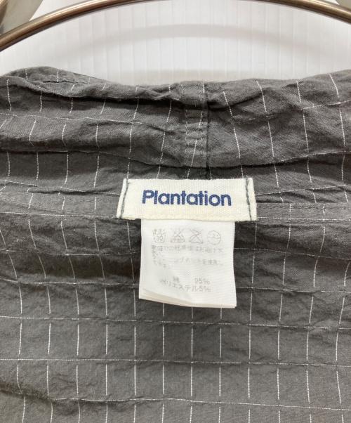 plantation（プランテーション）Plantation (プランテーション) ハイネックシワ加工シャツ グレー サイズ:Ｍの古着・服飾アイテム