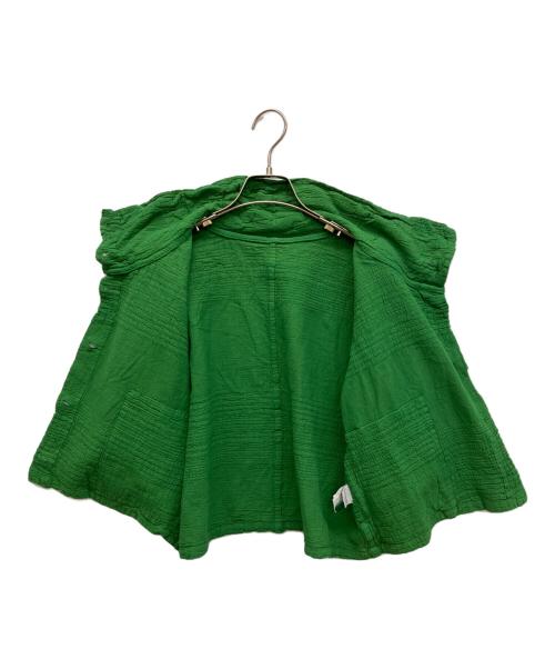 ISSEY MIYAKE me（イッセイ ミヤケ ミー）ISSEY MIYAKE me (イッセイ ミヤケ ミー) ハイネックプリーツS/Sシャツ グリーン サイズ:不明の古着・服飾アイテム
