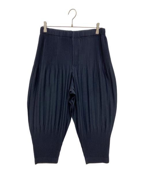 HOMME PLISSE ISSEY MIYAKE（オム プリッセ イッセイ ミヤケ）HOMME PLISSE ISSEY MIYAKE (オム プリッセ イッセイ ミヤケ) ベーシックスプリーツテーパードパンツ ネイビー サイズ:2の古着・服飾アイテム