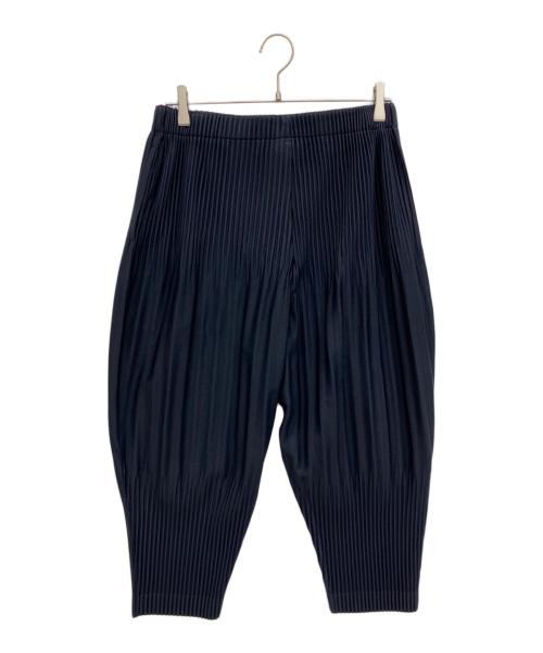 HOMME PLISSE ISSEY MIYAKE（オム プリッセ イッセイ ミヤケ）HOMME PLISSE ISSEY MIYAKE (オム プリッセ イッセイ ミヤケ) ベーシックスプリーツテーパードパンツ ネイビー サイズ:2の古着・服飾アイテム