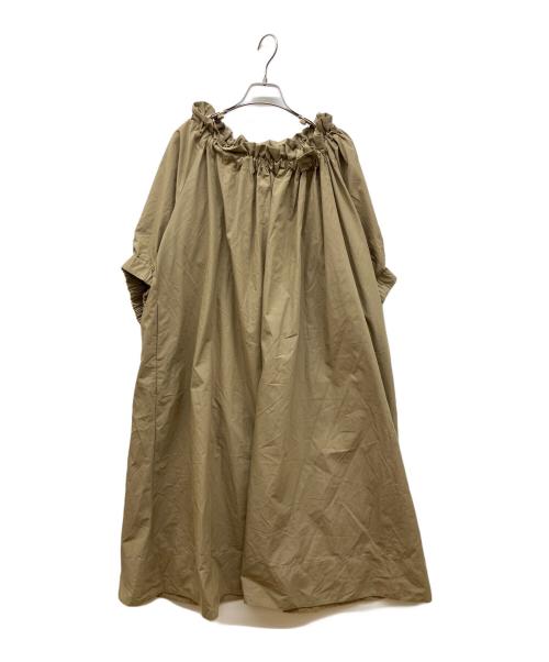 Uhr（ウーア）Uhr (ウーア) Gathered Chambray Dress ブラウン サイズ:36の古着・服飾アイテム