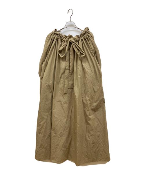 Uhr（ウーア）Uhr (ウーア) Gathered Chambray Dress ブラウン サイズ:36の古着・服飾アイテム