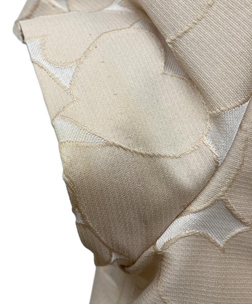 M'S GRACY（エムズグレイシー）M'S GRACY (エムズグレイシー) ハートジャガードワンピース　ノースリーブワンピース ベージュ サイズ:38の古着・服飾アイテム