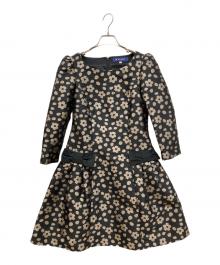 M'S GRACY（エムズグレイシー）の古着「フラワージャガードワンピース」｜ブラック