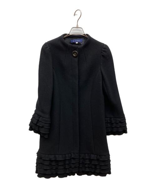 M'S GRACY（エムズグレイシー）M'S GRACY (エムズグレイシー) フリルノーカラーコート ブラック サイズ:38の古着・服飾アイテム