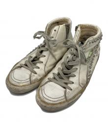 GOLDEN GOOSE×TOMORROW LAND（ゴールデングース×トゥモローランド）の古着「SLIDE WHITE　ハイカットスニーカー」｜ホワイト