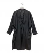 Y'sワイズ）の古着「WOOL GABARDINE COLLARLESS DRESS」｜ブラック