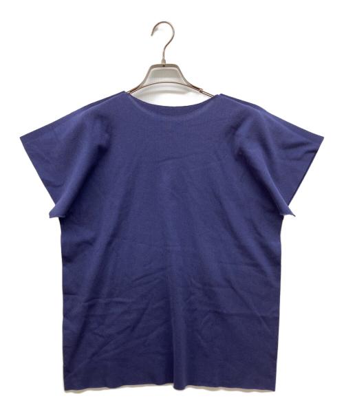 me ISSEY MIYAKE（ミーイッセイ ミヤケ）me ISSEY MIYAKE (ミーイッセイ ミヤケ) ハーフスリーブカットソー パープル サイズ:Freeの古着・服飾アイテム