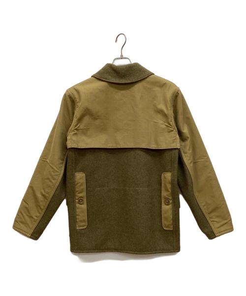 Heller's cafe（ヘラーズカフェ）Heller's cafe (ヘラーズカフェ) 切替ハンティングジャケット オリーブ サイズ:38の古着・服飾アイテム
