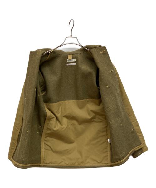 Heller's cafe（ヘラーズカフェ）Heller's cafe (ヘラーズカフェ) 切替ハンティングジャケット オリーブ サイズ:38の古着・服飾アイテム