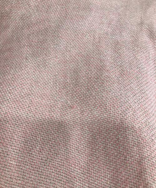 ASAUCE MELER（アソースメレ）ASAUCE MELER (アソースメレ) ヘビーリネン大判ストール ピンクの古着・服飾アイテム