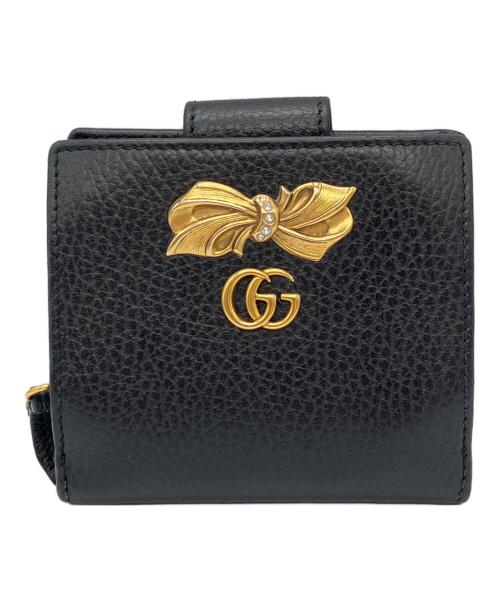GUCCI（グッチ）GUCCI (グッチ) コンパクトウォレット ブラック サイズ:下記参照の古着・服飾アイテム