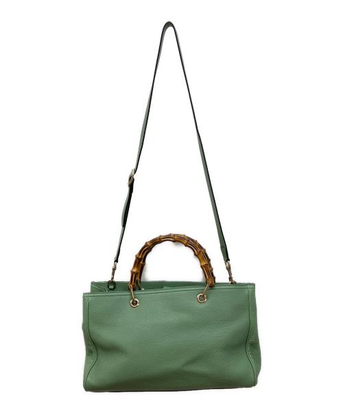 GUCCI（グッチ）GUCCI (グッチ) 2WAYバンブーショッパーミディアムトート グリーン サイズ:下記参照の古着・服飾アイテム