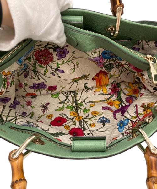 GUCCI（グッチ）GUCCI (グッチ) 2WAYバンブーショッパーミディアムトート グリーン サイズ:下記参照の古着・服飾アイテム