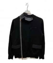 sacai（サカイ）の古着「Wool Knit × Suiting Jacket」｜ブラック