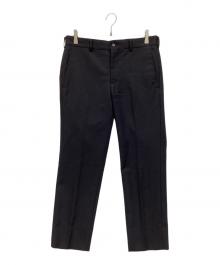 COMME des GARCONS HOMME PLUS（コムデギャルソンオムプリュス）の古着「モヘア混ヘリンボーンテーパードパンツ」｜ブラック