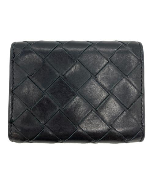 BOTTEGA VENETA（ボッテガベネタ）BOTTEGA VENETA (ボッテガベネタ) イントレチャート タイニー 3つ折り財布 ブラックの古着・服飾アイテム
