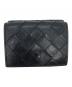 BOTTEGA VENETA（ボッテガベネタ）の古着「イントレチャート タイニー 3つ折り財布」｜ブラック