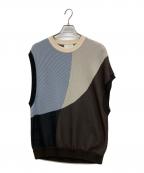 taupeトープ）の古着「ニットベスト」｜ブラウン