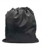 gemeilジェムイル）の古着「レザー巾着バッグ」｜ブラック