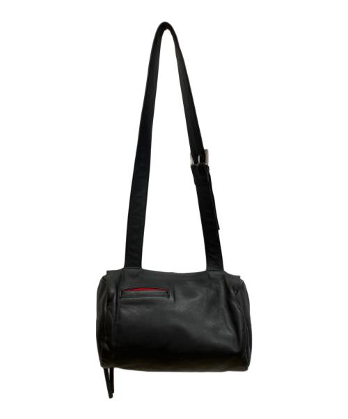 kawa-kawa（カワカワ）kawa-kawa (カワカワ) ビッグボタン レザーショルダーバッグ ブラックの古着・服飾アイテム