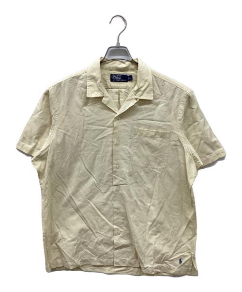 POLO RALPH LAUREN（ポロ・ラルフローレン）POLO RALPH LAUREN (ポロ・ラルフローレン) コットンシルク開襟S/Sシャツ アイボリー サイズ:Ｌの古着・服飾アイテム