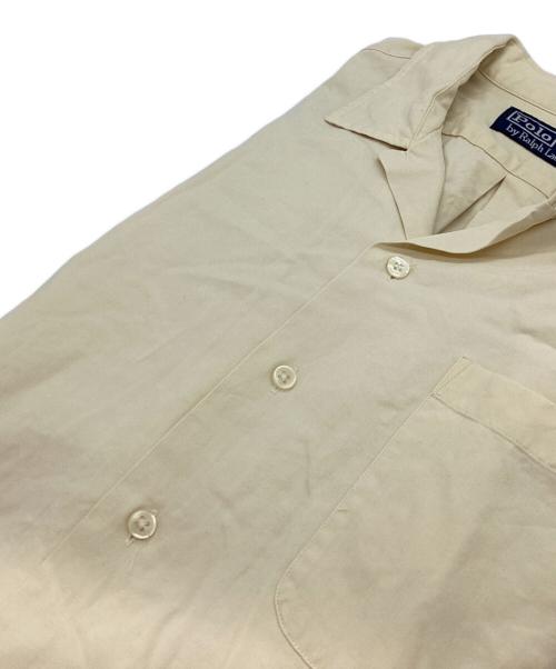 POLO RALPH LAUREN（ポロ・ラルフローレン）POLO RALPH LAUREN (ポロ・ラルフローレン) コットンシルク開襟S/Sシャツ アイボリー サイズ:Ｌの古着・服飾アイテム