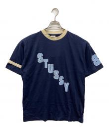 stussy（ステューシー）の古着「ロゴプリントTシャツ」｜ネイビー