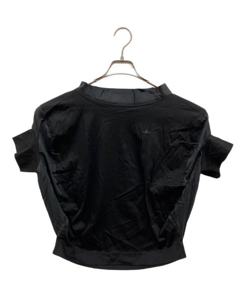 Vivienne Westwood RED LABEL（ヴィヴィアンウエストウッドレッドレーベル）Vivienne Westwood RED LABEL (ヴィヴィアンウエストウッドレッドレーベル) オーブ刺繍半袖カットソー ブラック サイズ:2 未使用品の古着・服飾アイテム