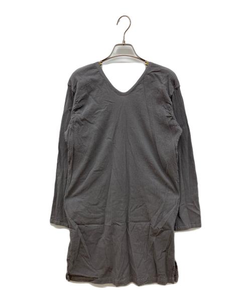 me ISSEY MIYAKE（ミーイッセイ ミヤケ）me ISSEY MIYAKE (ミーイッセイ ミヤケ) チュニックカットソー グレー サイズ:FREEの古着・服飾アイテム
