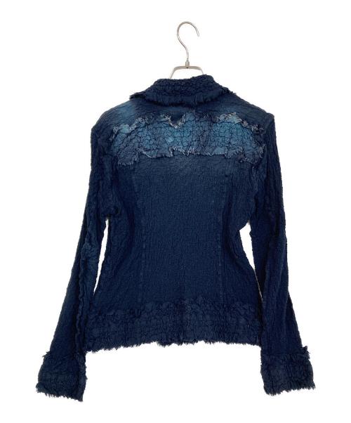 me ISSEY MIYAKE（ミーイッセイ ミヤケ）me ISSEY MIYAKE (ミーイッセイ ミヤケ) シワデザインジャケット ネイビー サイズ:-の古着・服飾アイテム