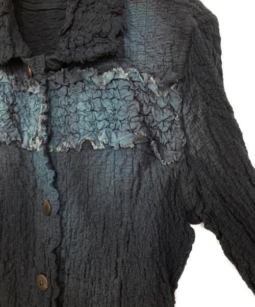 me ISSEY MIYAKE（ミーイッセイ ミヤケ）me ISSEY MIYAKE (ミーイッセイ ミヤケ) シワデザインジャケット ネイビー サイズ:-の古着・服飾アイテム