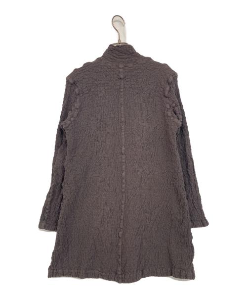 me ISSEY MIYAKE（ミーイッセイ ミヤケ）me ISSEY MIYAKE (ミーイッセイ ミヤケ) シワ加工ジップジャケット ブラウン サイズ:表記無しの古着・服飾アイテム