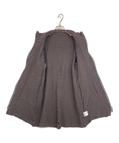 me ISSEY MIYAKE（ミーイッセイ ミヤケ）me ISSEY MIYAKE (ミーイッセイ ミヤケ) シワ加工ジップジャケット ブラウン サイズ:表記無しの古着・服飾アイテム
