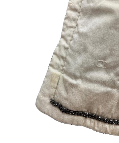 CHANEL（シャネル）CHANEL (シャネル) ステンカラー ツイード チェックジャケット ブラック サイズ:42の古着・服飾アイテム