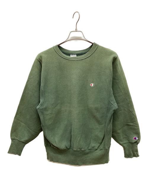 Champion REVERSE WEAVE（チャンピオン リバース ウィーブ）Champion REVERSE WEAVE (チャンピオン リバース ウィーブ) 90's 刺繍タグ リバースウィーブスウェット ダークグリーン サイズ:Mの古着・服飾アイテム