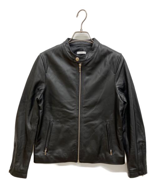 ITEMS URBAN RESEARCH（アイテムズ アーバンリサーチ）ITEMS URBAN RESEARCH (アイテムズ アーバンリサーチ) ラムレザージャケット ブラック サイズ:Mの古着・服飾アイテム