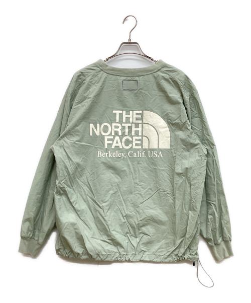THE NORTHFACE PURPLELABEL（ザ・ノースフェイス パープルレーベル）THE NORTHFACE PURPLELABEL (ザ・ノースフェイス パープルレーベル) L/S Logo Woven Tee　ロゴ　ウーヴン　ティー グリーン サイズ:Ｍの古着・服飾アイテム