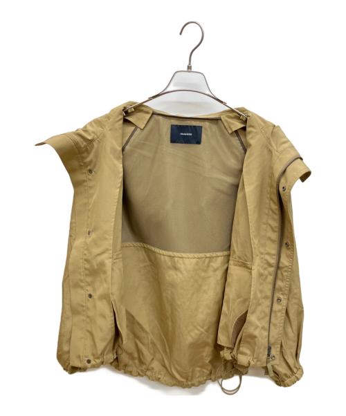 FRAMeWORK（フレームワーク）FRAMeWORK (フレームワーク) リネンPLタッサーフードショートブルゾン ベージュ サイズ:下記参照の古着・服飾アイテム