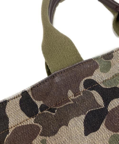 PEARLY GATES（パーリーゲイツ）PEARLY GATES (パーリーゲイツ) ミニトートバッグ カーキの古着・服飾アイテム