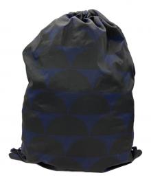 PORTER×MARNI（ポーター×マルニ）の古着「ドットナップサック　ナイロンリュック」｜ブラック×ネイビー